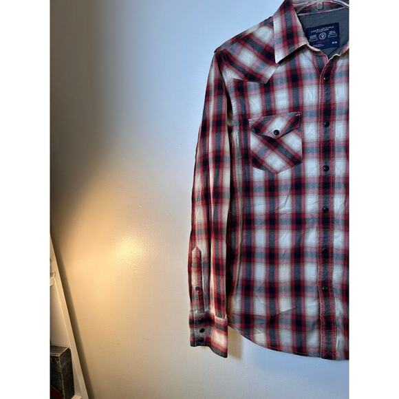 AMERICAN EAGLE Men’s Western Style Snap Button Long Sleeve Shirt / Size: Medium - Picture 5 of 7